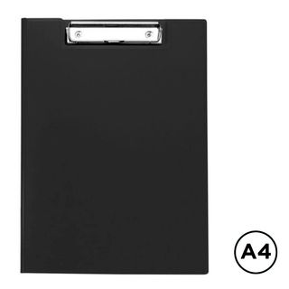 Папка-планшет OfficeSpace, А4, үстіңгі қысқышпен және қақпақпен, қара / Планшет папкалар