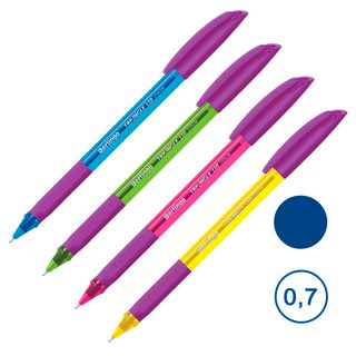 Шарлы қалам Berlingo "Triangle 110 Color", 0,7 мм, корпусы ассорти, көк, баға бір дана үшін / Автоматты емес шарлы қаламдар