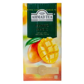 Шай Ahmad Tea Манго, қара шай, 25 қалташа/қапт / Қалташалардағы шай